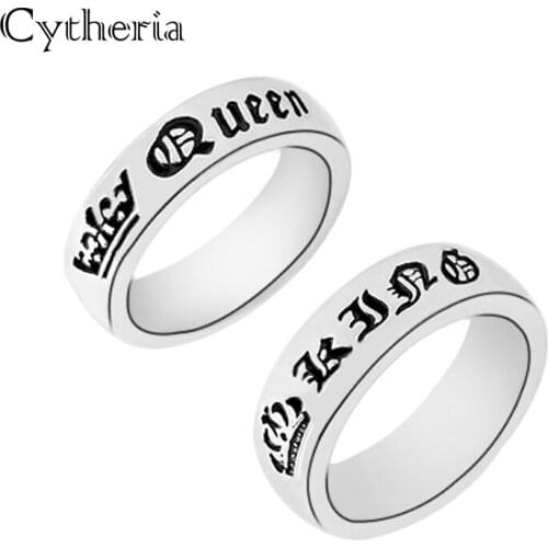 Queen and King rings for lover Rings men birthday Gift lover crown Ring couple statement wedding ring finger wear boyfriend girl