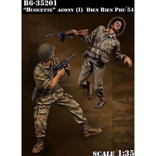 1:35 scale die-casting resin war scene model resin modern warfare 2 people white model free shipping 35234