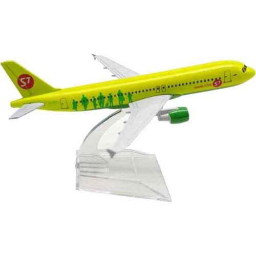 About 16CM 1:400 A320 model Russian Siberian S7 airlines with base alloy aircraft plane model toy collection