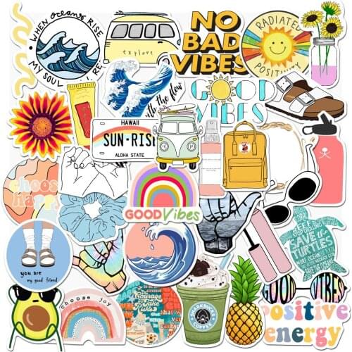 35Pcs Pack Simple Girl Cute Cartoon Sticker Laptop Luggage Guaitar Skateboard Fresh Waterproof Decal DIY For Computer Stickers