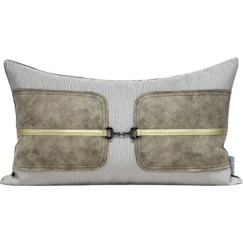 New Design Classic Cushion Cover Light Grey Home Decor Waist Pillows For Living Room Sofa Car 30x50cm