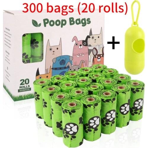 Dog or Pet Poop Bags Dog Paw Epi Biodegradable Pet Garbage Bag for Puppies And Cats Dogs Poop Bag Small Rolls Poop Bag