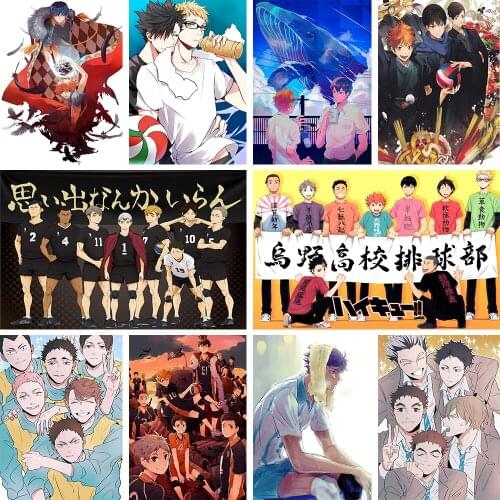 Anime Movie Volleyball Teenager Poster Wall Painting Home Bedroom Bar Decoration High Quality Canvas Poster Wall Sticker