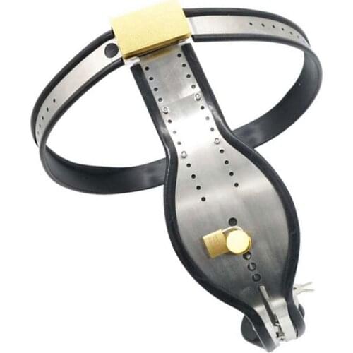 Stainless Steel Male Under wear catheter Chastity Belt Sex toys Virgin lock erotic costumes women