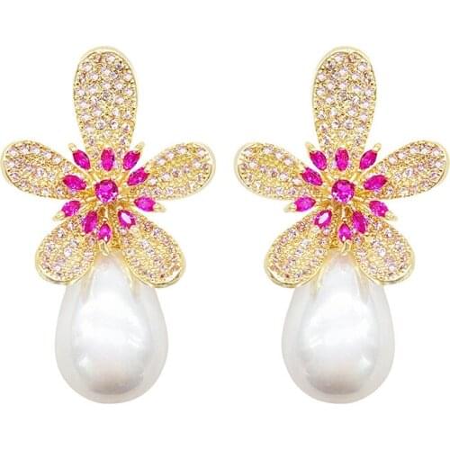 EYER Mirco Paved Cubic Zirconia Engagement Earrings Fashion CZ Brazil Bridal Earrings Accessories High Quality Girl Ladies Gift