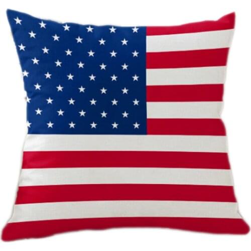 The U.S.A flags America 45X45 CM United States flag Cotton Linen Greece national flag Pillow Case,Home PillowCases new