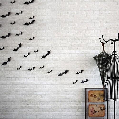 Halloween Decoration 3D Black PVC Bat Halloween Party DIY Decor Wall Sticker Bar Room Halloween Party Scary Decos Props