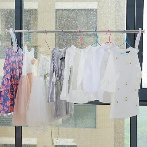 Bathroom Hanger Coat Clothes Hat Bag Towel Hanging Rack Holder Iron Art Material Convenient Space-saving Window Drying Rack