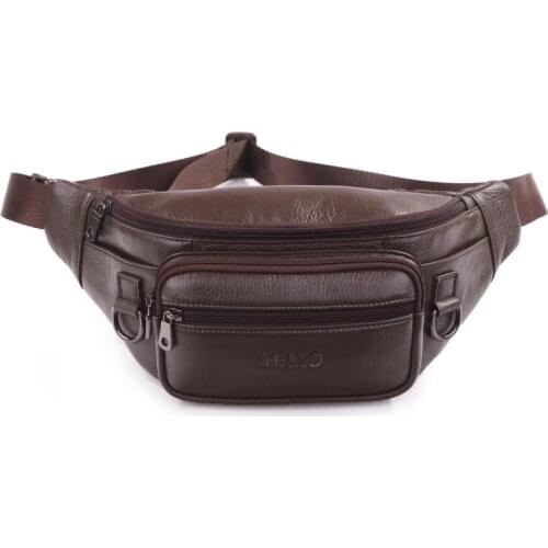 Men Genuine Leather Fanny Belt Pack Pouch Shoulder Hip Bum Bag Fashion High Quality Male Real Cowhide Chest Waist Bags New