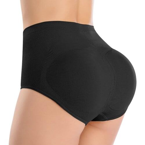 Women Padded Butt Lifter Underwear Waist Trainer Pads Hip Enhancer Panties Shapewear Hip Enhancer Shaper Seamless Control Briefs