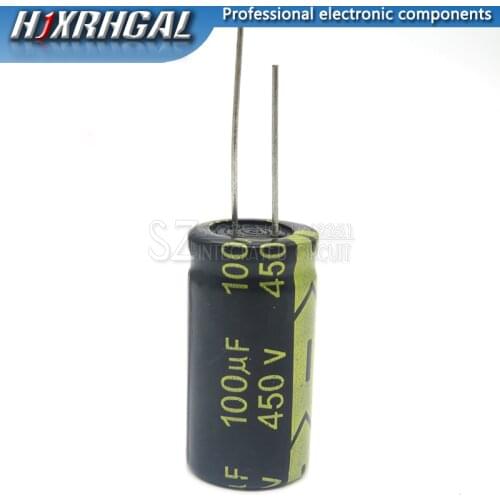 1PCS 450v100uf 100uf450v 18*35 450v 100uf 18x35 Electro Electrolytic capacitor