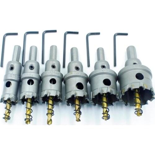 1pc Core Drill Bit Hard Alloy 22-42mm Hole Saw Cutter Bit for Stainless Steel Plate Iron Wood Metal Cutting Drilling Power Tools