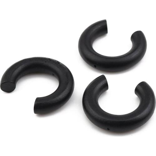 10 PCs Wood Spacer Beads C Shape Colorful DIY Charms About 3.8cm x3.2cm- 3.5cm x3.1cm, Hole: Approx 0.9mm