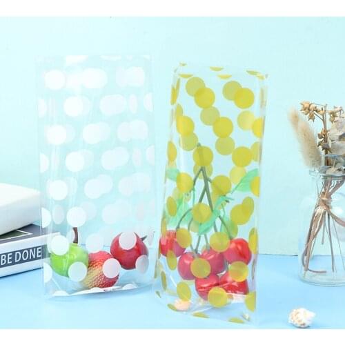 100pcs Gold Candy Bags Christmas Bags For Xmas Party Cookies Biscut Wrap Package Plastic Bag Birthday Gift Box