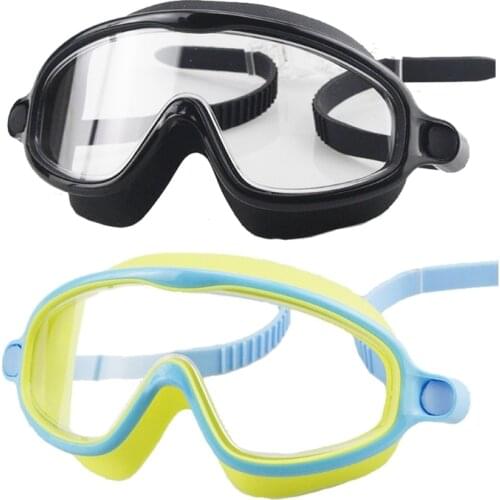 2 Pack Kids Swim Goggles, Anti-Fog UV Protection Wide View Swimming Goggles for Children Toddler with Storage Case