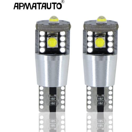 2PCS T10 LED Canbus W5W New Car Parking Lights 194 501 Turn Side Bulbs Car Interior Reading Dome Lamp Clearance lights