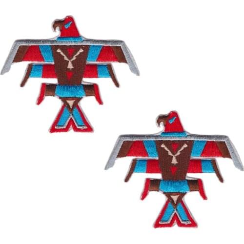 Personality fashion Thunderbird 100% embroidery cloth, clothes, pants, bags, patches, applique, back glue