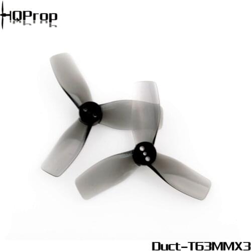 4Pairs HQPROP DUCT-T63MMX3 Light Grey 63mm 3-Blade PC Propeller for RC FPV Racing Freestyle 2.5inch Cinewhoop Ducted Drone Parts