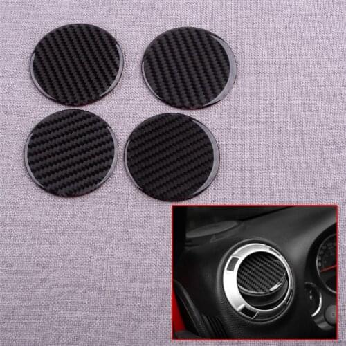 CITALL 4Pcs Air Conditioning Air Vent Outlet Trim Cover Fit for Jeep Wrangler 2007-2013 2014 2015 2016 2017 2018 Carbon Fiber