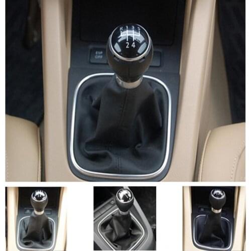 5 Speed Car Gear Shift Knob Gearstick Gaiter Boot Kit For 6 MK5 MK6 2005 2006 2007 2008 2009 2010 2011 2012 2013 2014