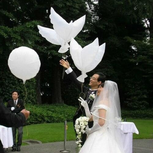 White Dove Balloons Wedding Party Decorations Flying Peace Dove Peace Bird Marriage Helium Balloon Bride And Groom Decor