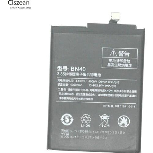 Ciszean Xiaomi Redmi 4 Phone Batteries China