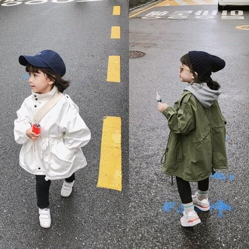 Spring Autumn Girls Trench Coats Kids Baby Girl Outerwear Children Girls Jacket Clothing England Style Windbreaker