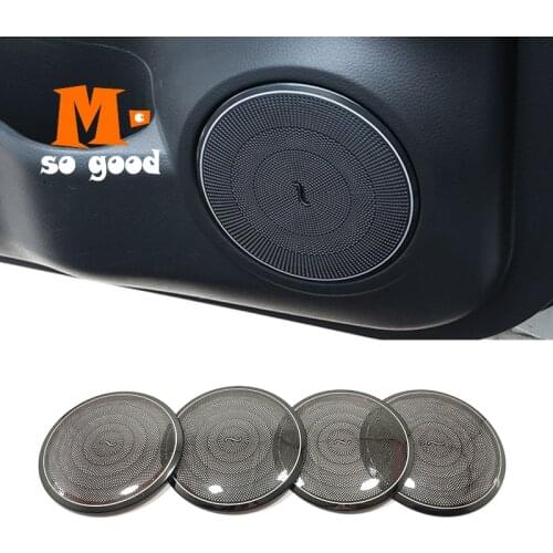 For Nissan X Trail T32 Rogue Car Door Speaker Stereo Audio Sound Music Ring Frame Stainless 2014-17 18 19 2020 Accessories 4pcs