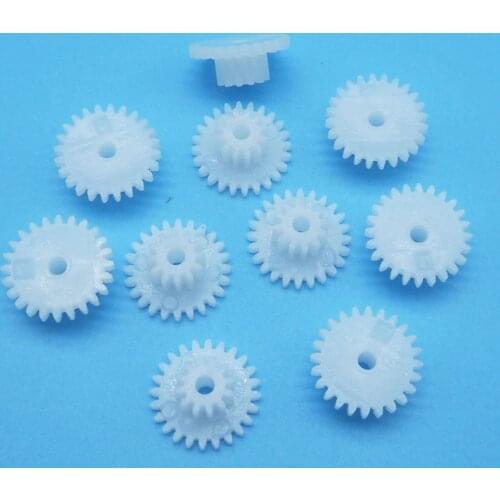 24122B 0.5M Double-deck Gear Wheels Modulus 0.5 24 Teeth + 12 Teeth Plastic Gear Motor Parts Toy Accessories 10pcs/lot