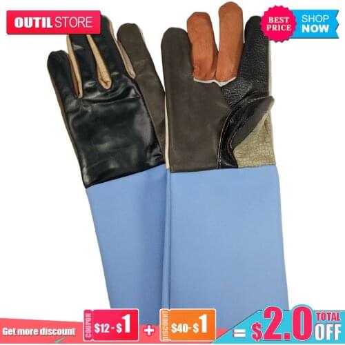 FGHGF Welding wear-resistant gloves Labor insurance leather sleeves colorful protective safety carpenter blacksmith handling