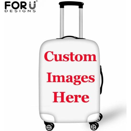FORUDESIGNS Travel Luggage Protective Covers Customize Your Own Image Thick Elastic Suitcase Cover S/M/L For 18-30 Inch Cases