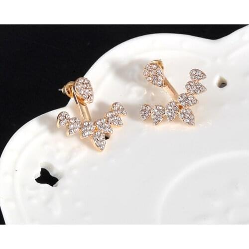 Jisensp Geometric Ear Jackets Delicate Design Arrow Shape Stud Earrings Fashion Jewelry for Women Girls Christmas Gift