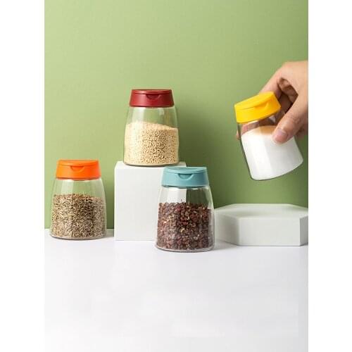 Spices Box Pepper Spice Shaker Salt Seasoning Organizer Kitchen Cruet Condiment Bottle Jars Container With Spoons organizer