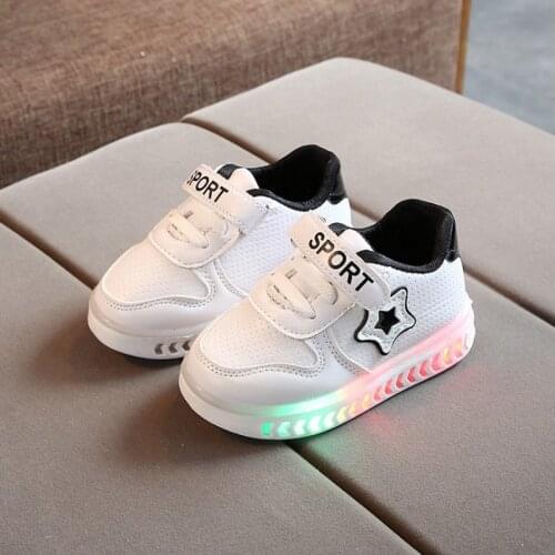 Children Sneakers girls Glowing Shoes Boys Running Shoes Fashion LED Lights Up Sports Shoes Kids Baby Toddler casual shoes