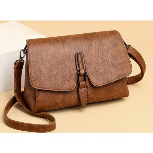 Fashion Daily Use For Women Wallet HandBags New 2022 Cowhide Vintage Crossbody PU Leather Cell Phone Shoulder Bag Messenger Bags