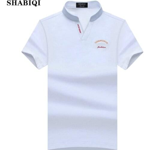 SHABIQI Mens Polo Shirt Slim Fit Casual Solid Polo Shirts Brand Clothing Short Sleeve Logo Polo Wear Plus Size S-8XL