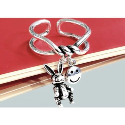 Charming Open Rabbit Ear Ring for Women Vintage Boho Party Rings Gothic Punk Jewelry Gifts for Girls 2021