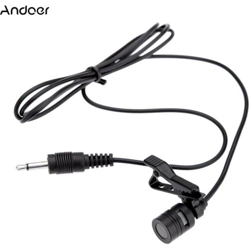 3.5mm Lavalier Microphone Metal Anti-noise Mic Microphones w/Collar Clip Wind shield for Lound Speaker Computer PC Laptop