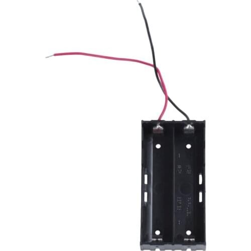 Plastic 2 x 3.7 V 18650 Battery Holder Case Black