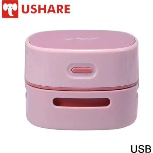 Ushare Office Desktop Cleaner Portable Mini Vacuum Cleaner USB Rechargeable Clean Scraps Machine Efficient Dust Sweeper Tools