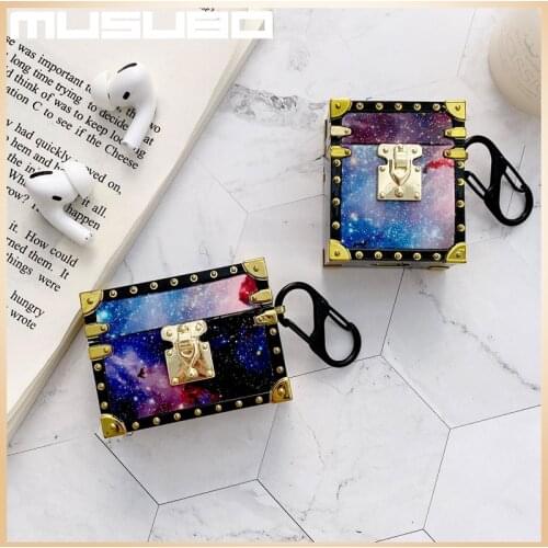 Musubo Luxury 3D Square Brand Case For AirPods 2 1 AirPod Pro Soft Silicone Wireless Bluetooth Earphone Protective Cover Female