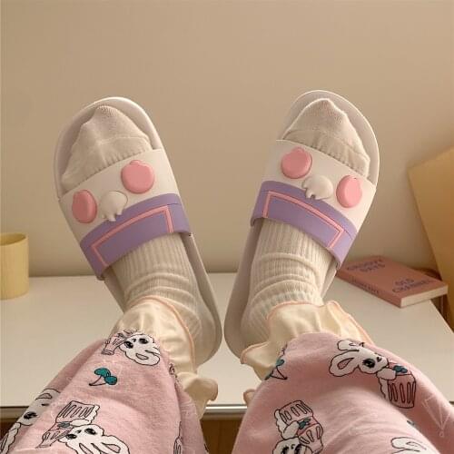 Slippers female summer 2021 Japanese cute girl heart home bedroom non-slip bath cartoon couple sandals can be worn outside