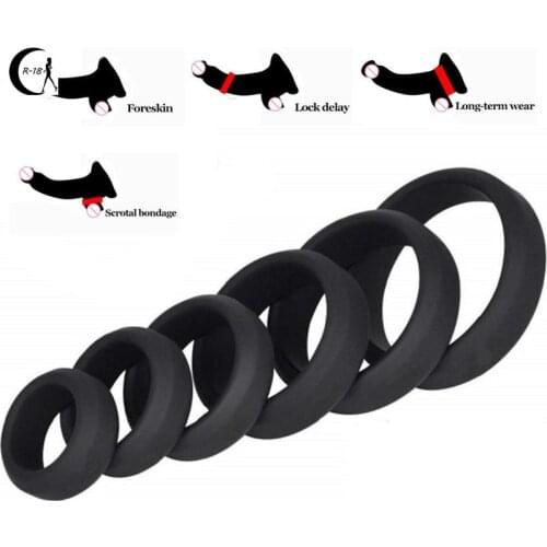 Sex Toys For Men Cock Ring Penis Enhance Erection Delay Ejaculation Cockring Foreskin Lock Semen Ring Sex Shop Intimate Goods