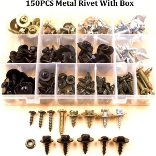 Mixed Car Self - tapping Screw Fast Wire Screw Metal Fastener Clip For All Auto Leaf Board Fender Bumper Rivets