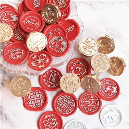 1pc Wedding LOVE Hi word Wedding rings Wax Seal Stamp Retro Antique Sealing Wax Scrapbooking Stamps HEAD Wedding Decorative
