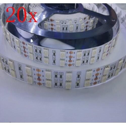 FREE DHL 100m/lot 600LED DC12V 5050SMD RGB double rows LED strip light,Christmas light,KTV light,non waterproof 120LED/m