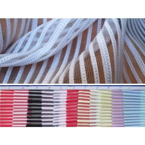 Wedding Dresses Fabrics Transparent 3d Striped Dresses Fabrics