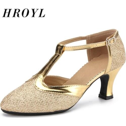 Fashion Latin Dance Shoes Women Ballroom Fitness Dancing Shoes Five Colors Modern Dance Shoes Soft-Sole Various Heights