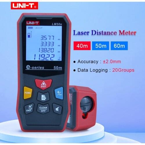 UNI-T Digital Laser Rangefinder 40M 50M 60M Laser Distance Meter LM40e LM50e LM60e Measure Tape laser Electronic Ruler