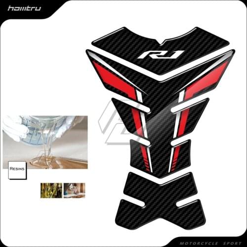 3D Carbon-look Motorcycle Tank Pad Protector Case for Yamaha YZF-R1 R1 R1M Street Bike